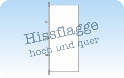 Hissflaggen im Quer- und Hochformat