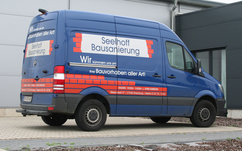 Sprinter mit Folienbeschriftung