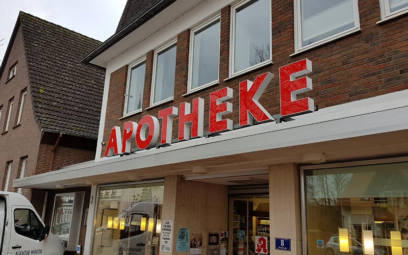 LED Einzelbuchstaben für eine Apotheke