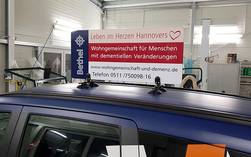 Autodachwerbung