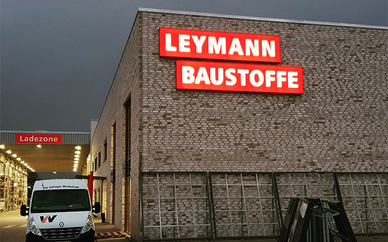 Leuchttransparente für Baumarkt in Diepholz