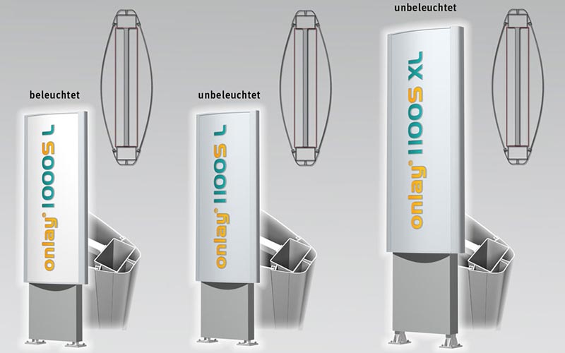 Konvexe Pylone mit Sockel